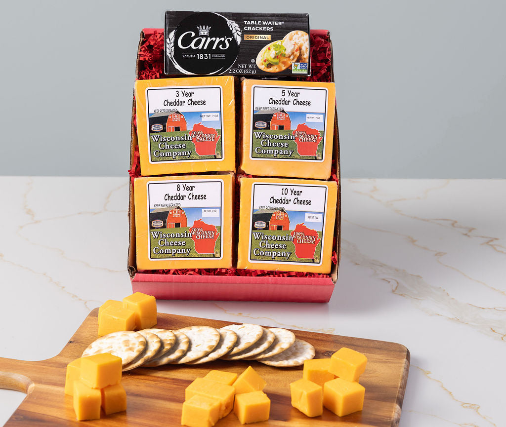 Wisconsin's Finest Aged Cheese & Cracker Gift Box