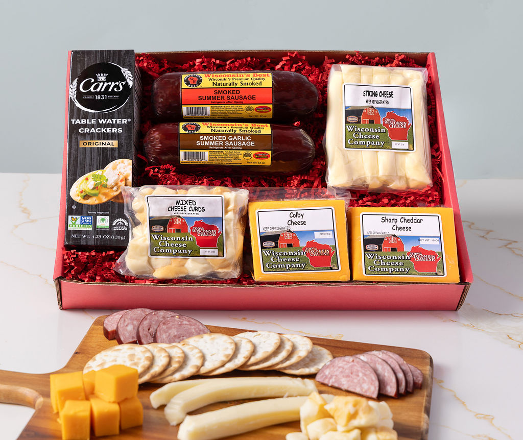 Premium Wisconsin Cheese & Sausage Cracker Gift Box