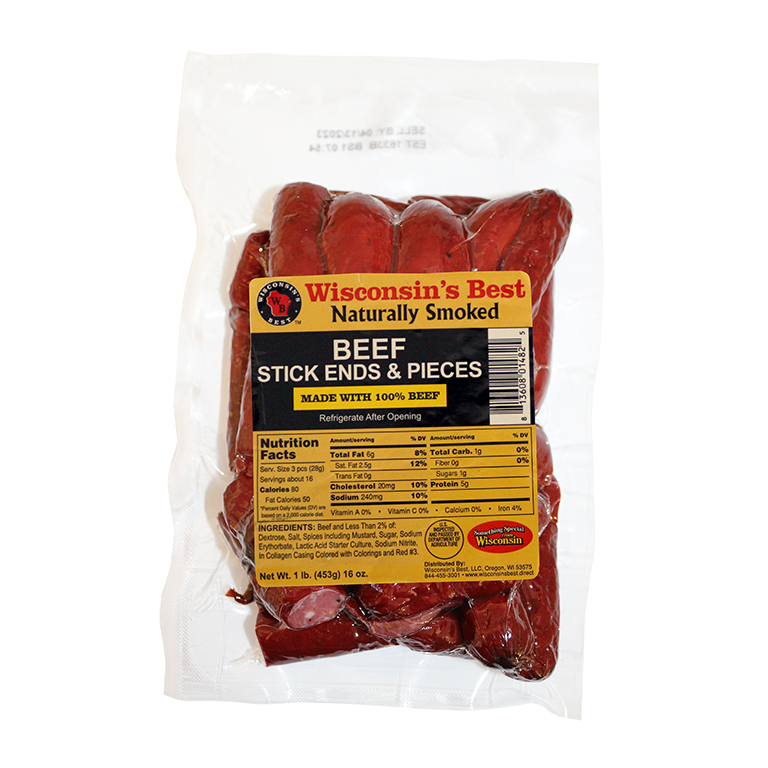 Pack of beef stick ends and pieces