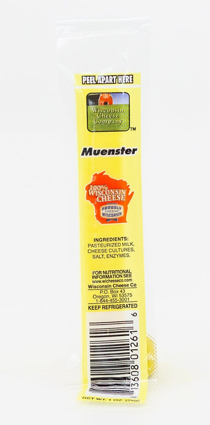 Muenster Cheese Snack Sticks, 1 oz. Each, 24 Count