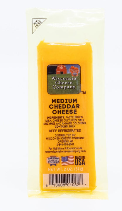 Medium Cheddar Cheese Snack Sticks (2 oz, 24 Count)