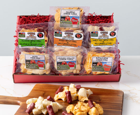 Gourmet Cheese Curd & Smoked Sausage Stick Sampler