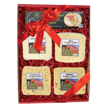 Classic Havarti Cheese and Cracker Gift Box- A Great Charcuterie Gift