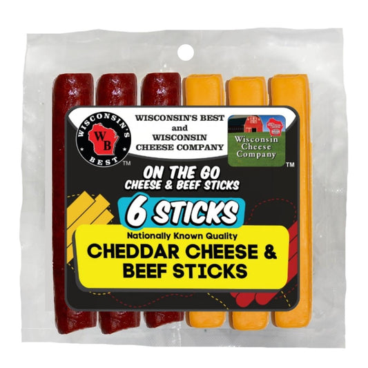 Cheddar Cheese & Beef Sticks (6-Pack)