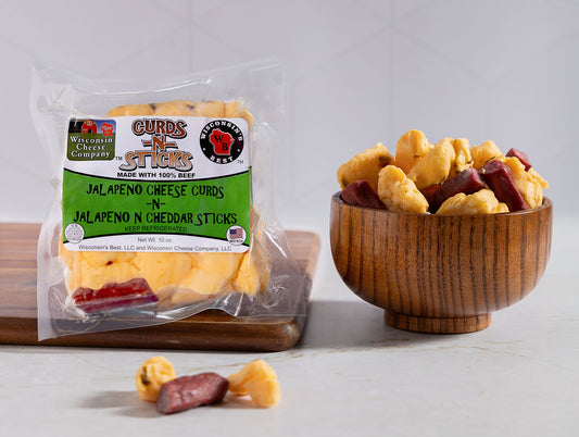 Jalapeno n Cheddar Cheese Curds & Beef Sticks - 2 Pack