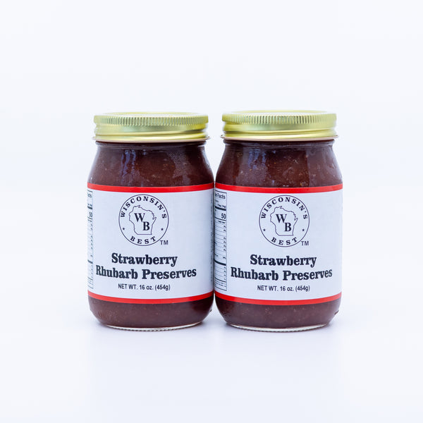 Strawberry Rhubarb Preserves 16 oz. (2 Pack)