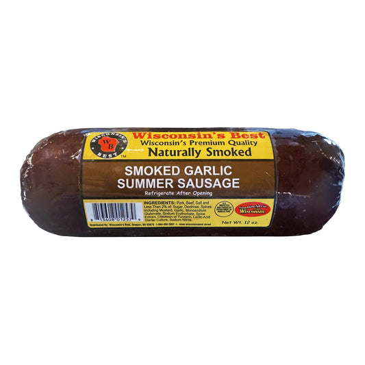 Smoked Garlic Summer Sausage, 12 oz