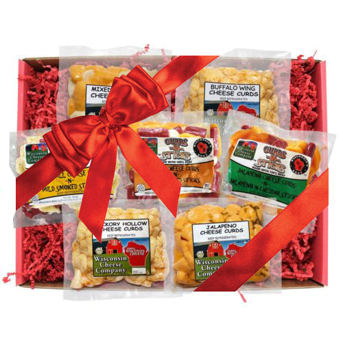 Big Deluxe Cheese Curd & Stick Sampler Gift Box  - A Great Charcuterie Gift