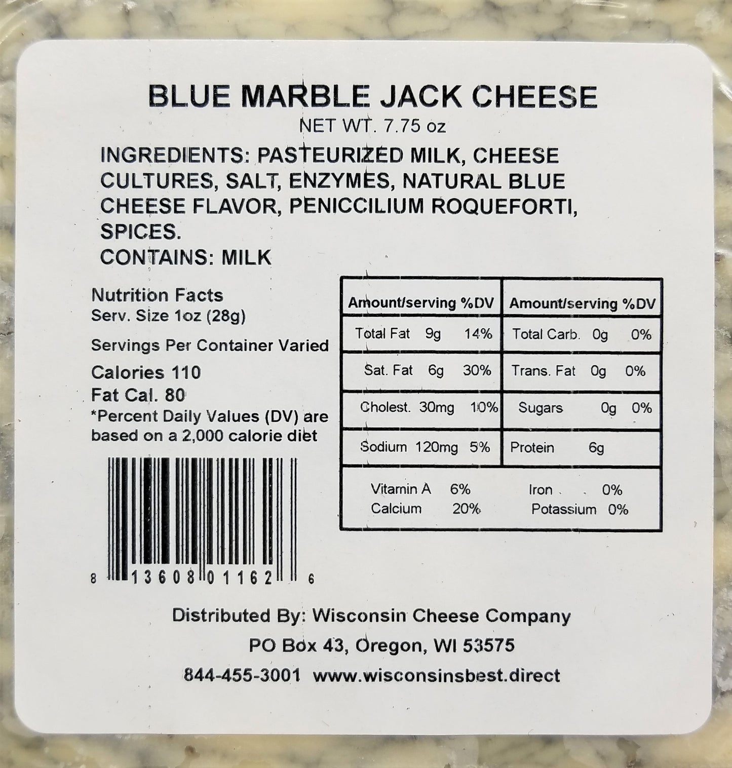 Blue Marble Monterey Jack Cheese - (2) 7-ounce Blocks