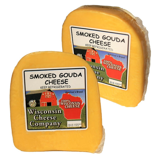 Two blocks of Smoked Gouda Cheese