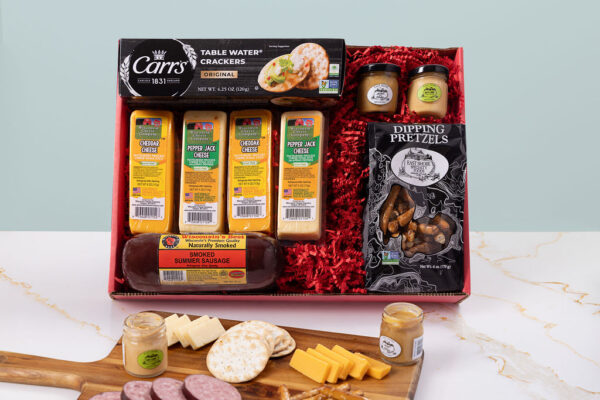 wisconsin specialty cheese and sausage gift box