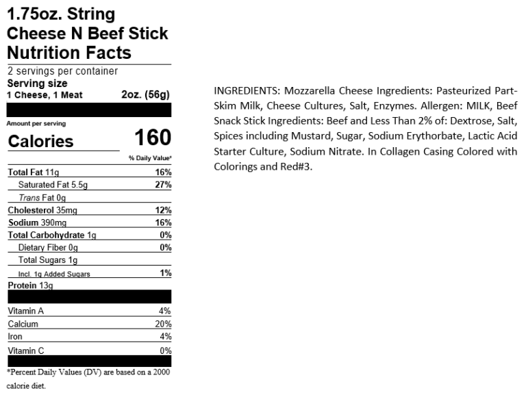 String Cheese & Beef Stick Snack Packs, 18 Count Gallery Image