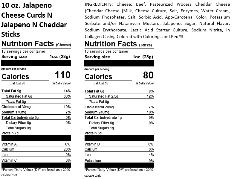 Jalapeno n Cheddar Cheese Curds & Beef Sticks - 2 Pack - Image 4