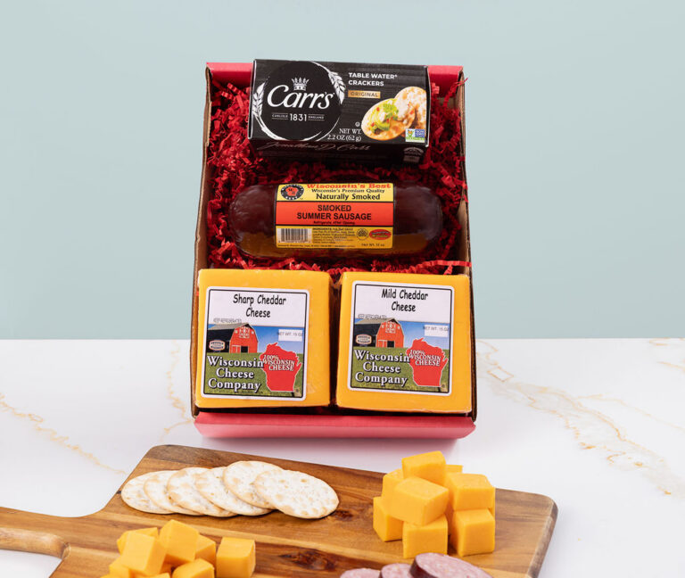 Classic Cheddar Cheese and Sausage Gift Box