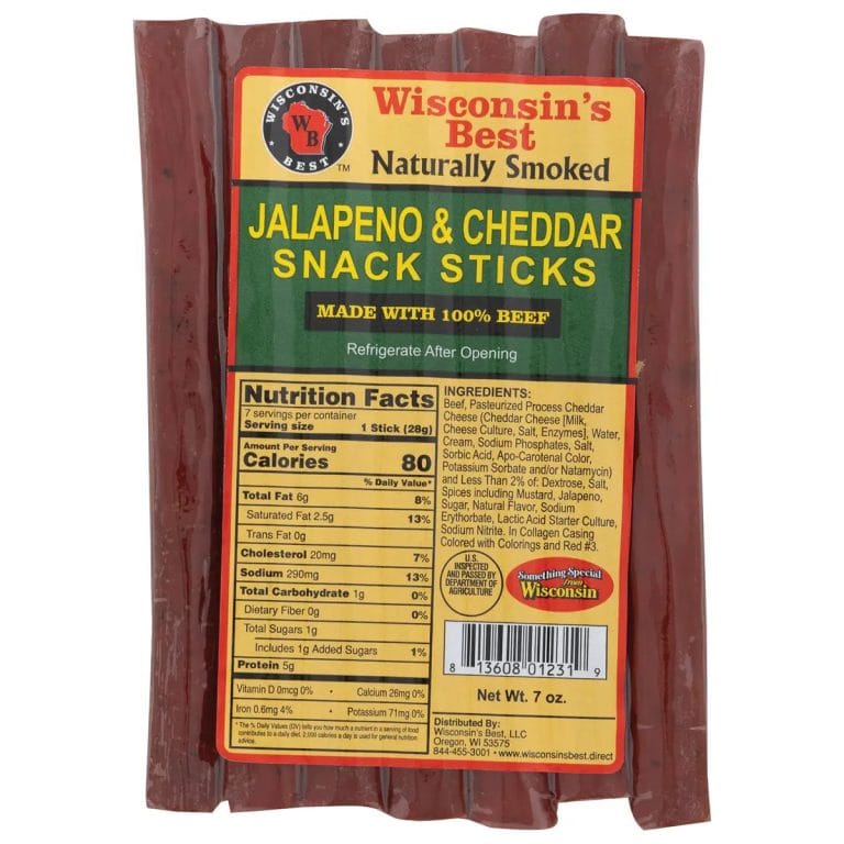 Jalapeno & Cheddar Beef Sticks – 7 ounces | Gluten Free