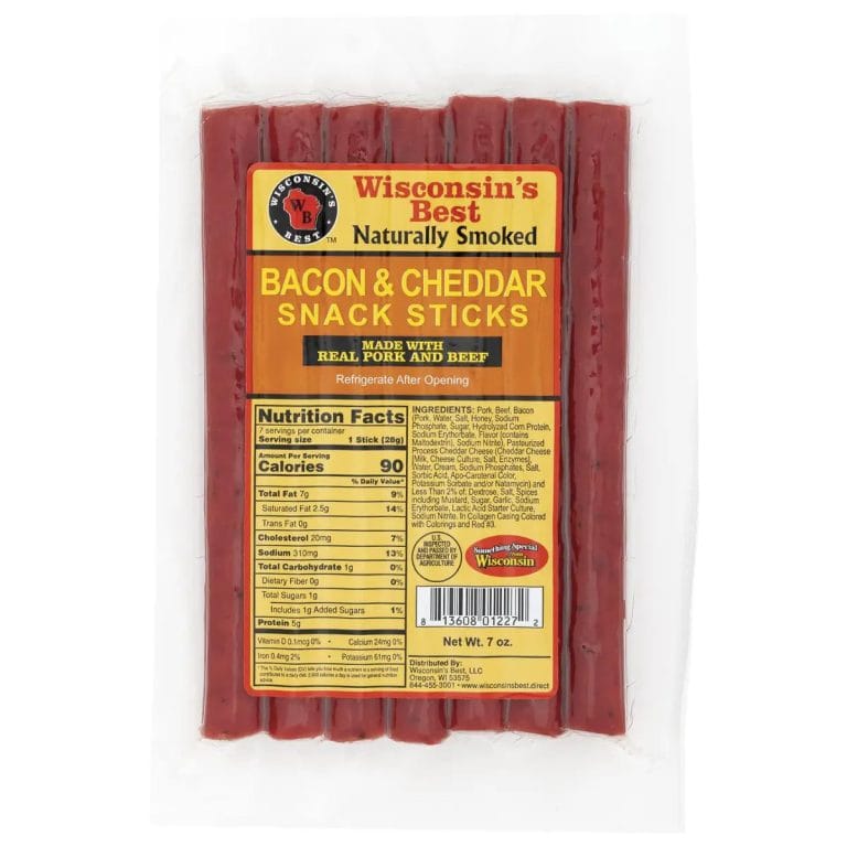 Bacon and Cheddar Sausage Sticks - 7 ounces | Gluten Free