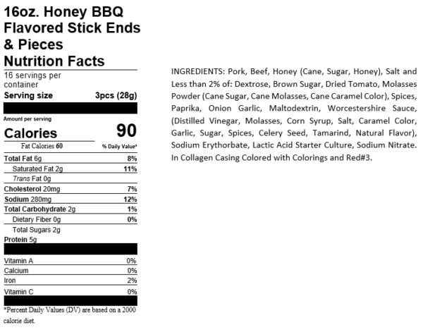 Honey BBQ Sausage Stick Ends & Pieces - 1 Pound - Image 4