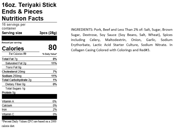 Teriyaki Sausage Stick Ends & Pieces - 1 Pound - Image 4