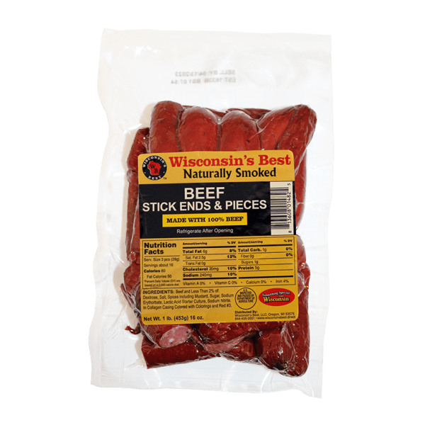 Beef Sausage Stick Ends & Pieces - 1 Pound