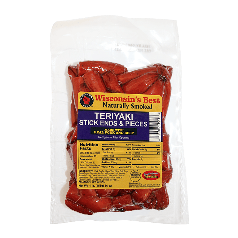 Teriyaki Sausage Stick Ends & Pieces - 1 Pound