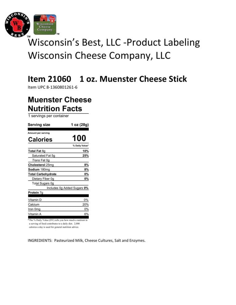 Muenster Cheese Snack Sticks, 24 Count Gallery Image