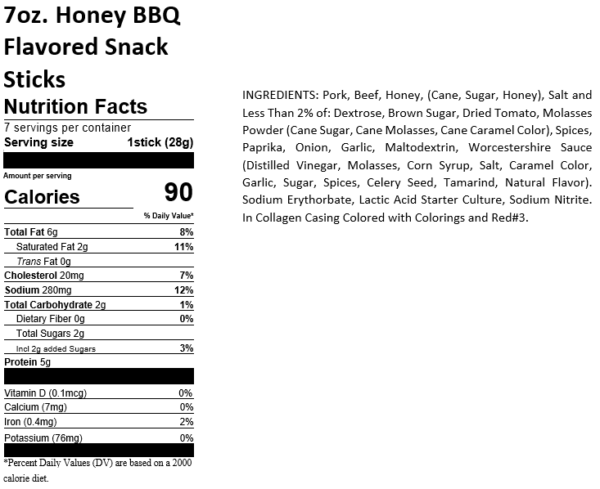 Honey BBQ Sausage Sticks - 7 ounces | Gluten Free - Image 3