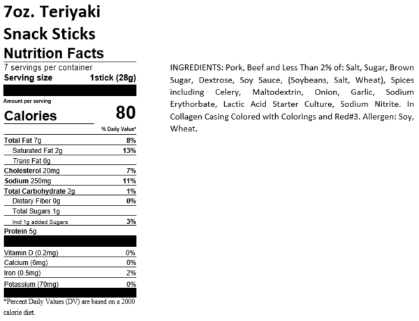 Teriyaki Sausage Sticks, 7 oz - Image 3