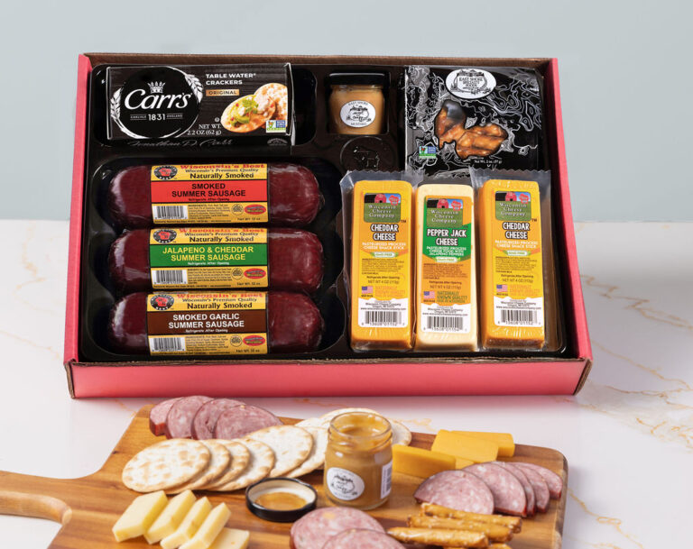 Deluxe Entertainer Sausage & Cheese & Cracker Gift Box Gallery Image