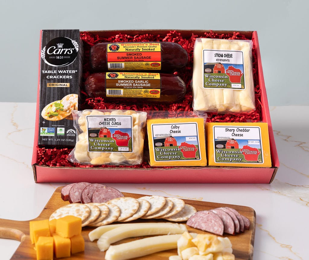 Big Deluxe Cheese, Sausage & Cracker Gift Box - Image 6