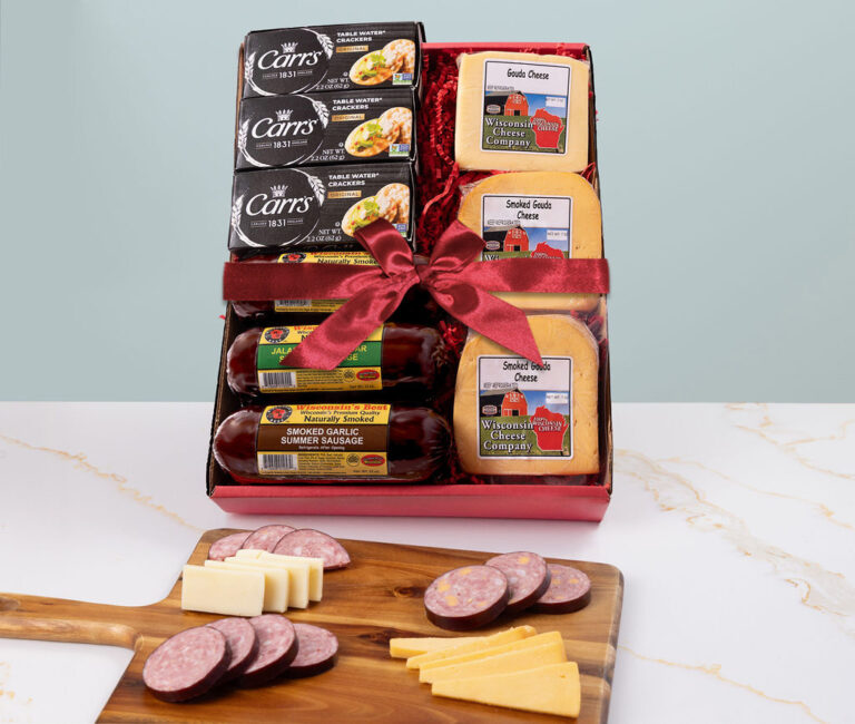 Big Deluxe Elite Gouda Cheese, Sausage & Cracker Gift Box