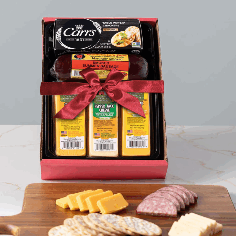 Cheese, Sausage and Cracker Gift Box