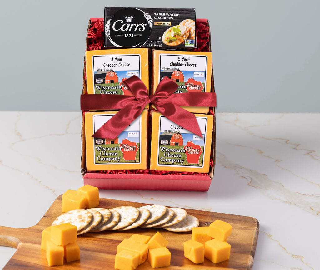 Classic Elite Aged Cheddar Cheese & Cracker Gift Box