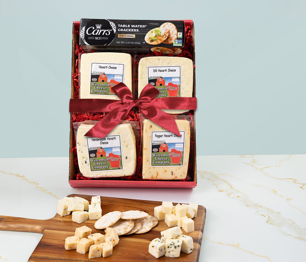 Classic Havarti Cheese and Cracker Gift Box