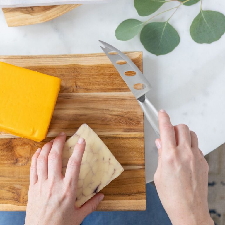 Silver Perforated Polished Stainless Steel Cheese Knife Gallery Image