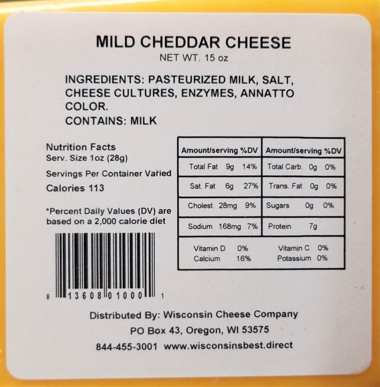 Mild Cheddar Cheese – (2) 15-ounce Blocks Gallery Image
