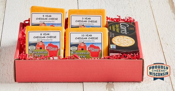 Classic Elite Aged Cheddar Cheese & Cracker Gift Box - Image 2