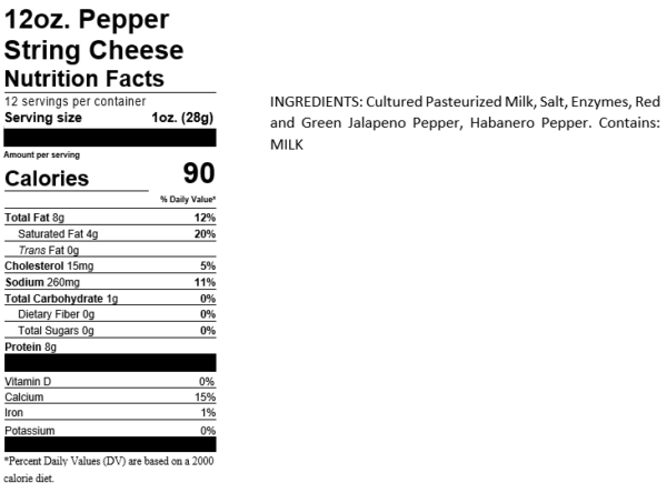 Jalapeño Pepper String Cheese, 2 Pack - Image 5
