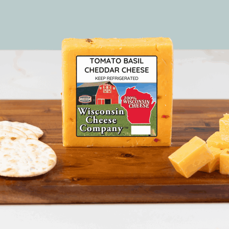 Tomato Basil Cheddar Cheese – (2) 15-ounce Blocks