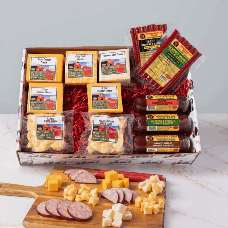 gift box cheese and meat