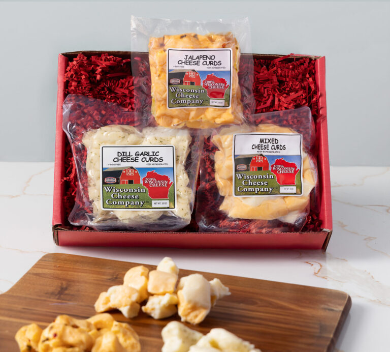 Wisconsin Cheese Curd Trio Gift Box – 3 Flavor Variety Pack Gallery Image