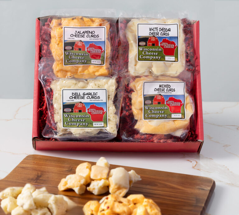 Wisconsin Cheese Curd Sampler Gift Box – 4 Flavor Variety Pack Gallery Image