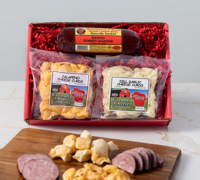 Jalapeño & Dill Garlic Cheese Curds with Smoked Sausage Gift Box