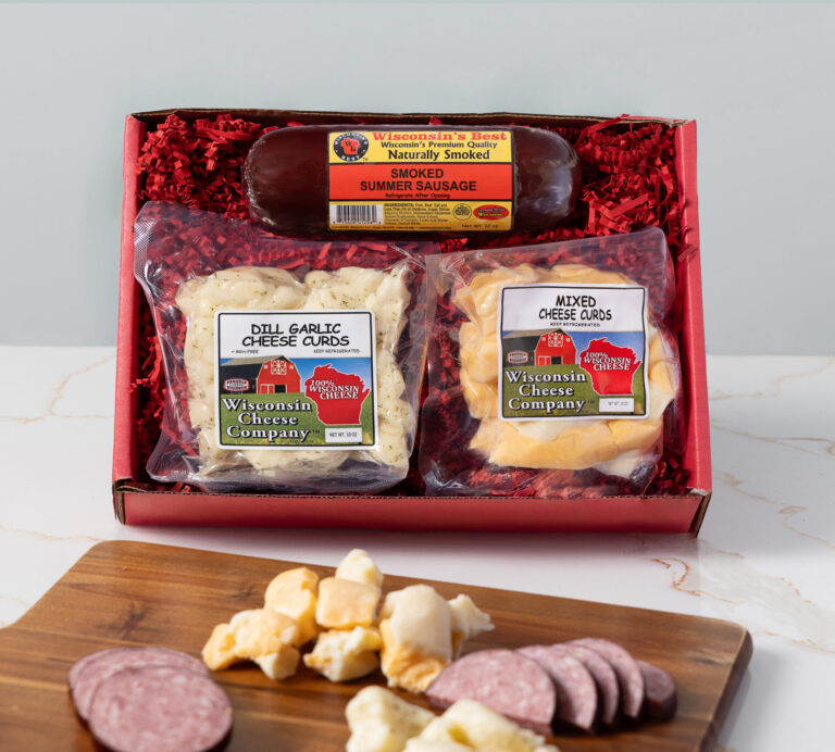 Wisconsin Cheese Curd & Smoked Summer Sausage Gift Box